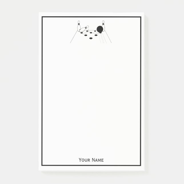 Post-it® Balle de bowling de sport et poupées (Devant)