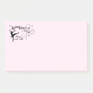 Post-it® Ballerine étonnante dansant avec de la musique ros