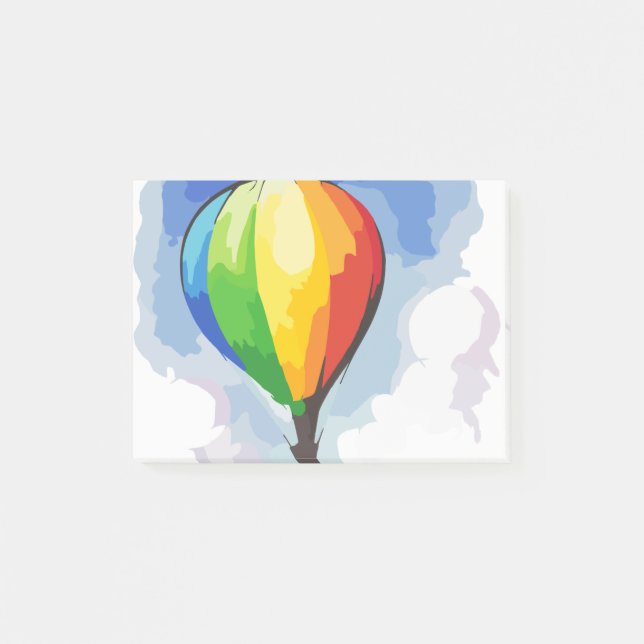 Post-it® Ballon à air chaud d'arc-en-ciel (Devant)