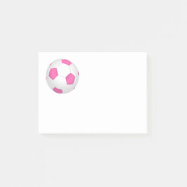 Post-it® Ballon de football blanc rose moderne