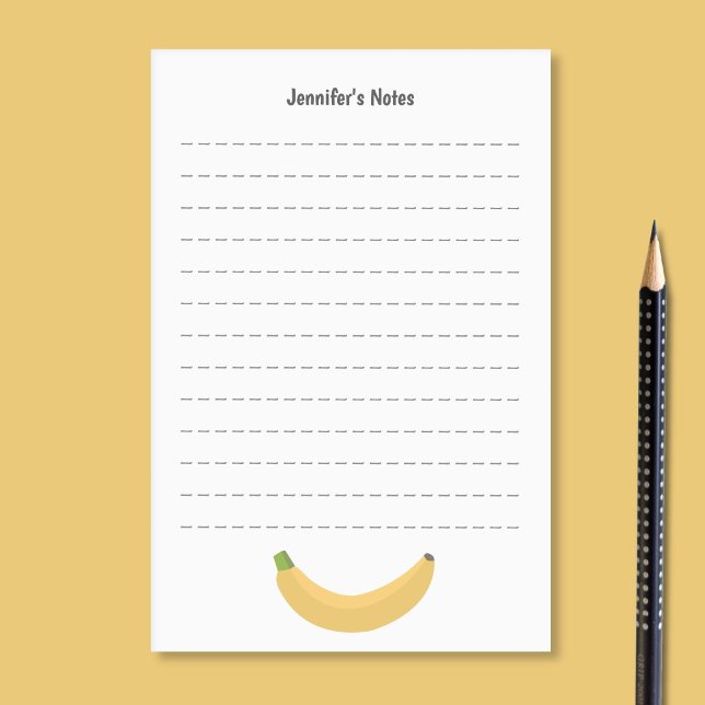 Post-it® Banane et lignes (Banana and lines post-it notes)