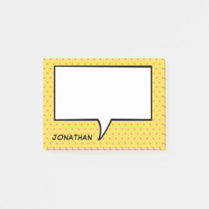 Post-it® Bande dessinée bulle vocale couleur personnalisée