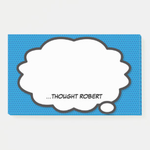 Post-it® Bande dessinée comique bleue amusante personnalisé