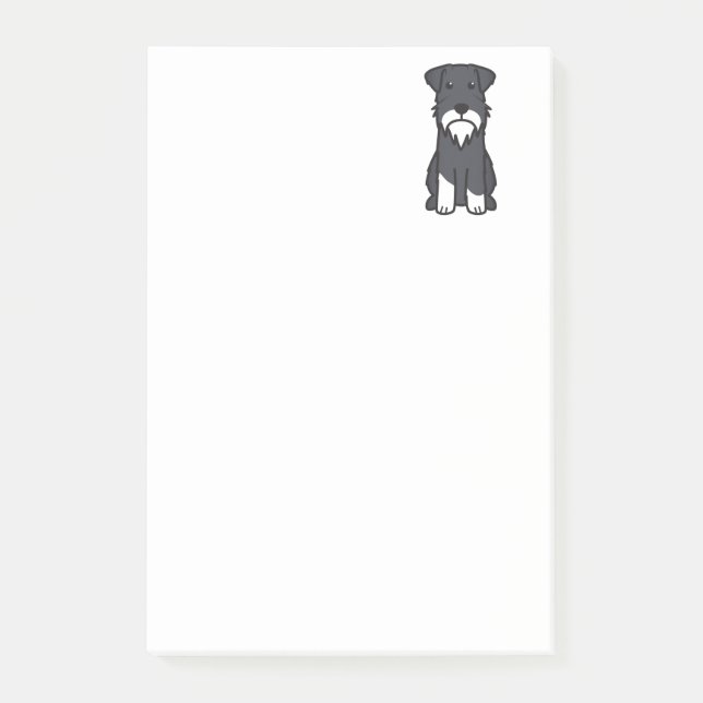 Post-it® Bande dessinée de chien de Schnauzer miniature (Devant)