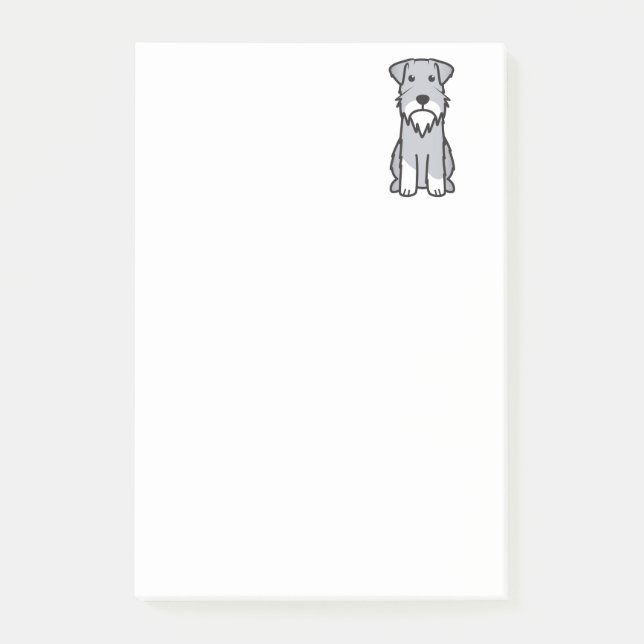 Post-it® Bande dessinée de chien de Schnauzer miniature (Devant)