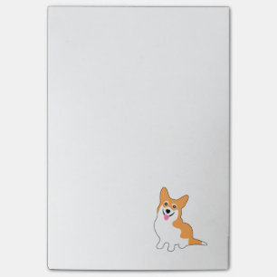 Post-it® Bande dessinée de sourire de corgi de Gallois de