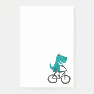 Post-it® Bande dessinée drôle de bicyclette d'équitation de