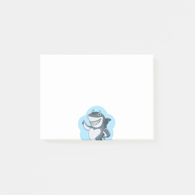 Post-it® Bande dessinée drôle personnalisée de requin (Devant)
