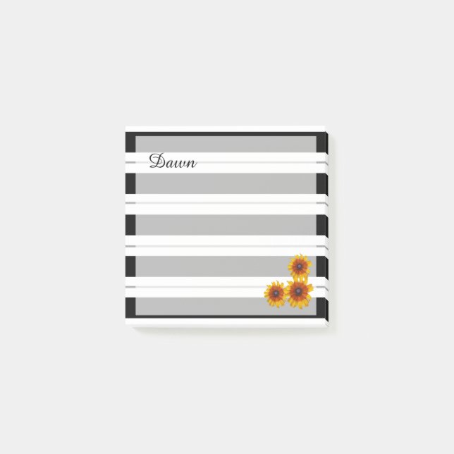 Post-it® Bandes et tournesols (Devant)