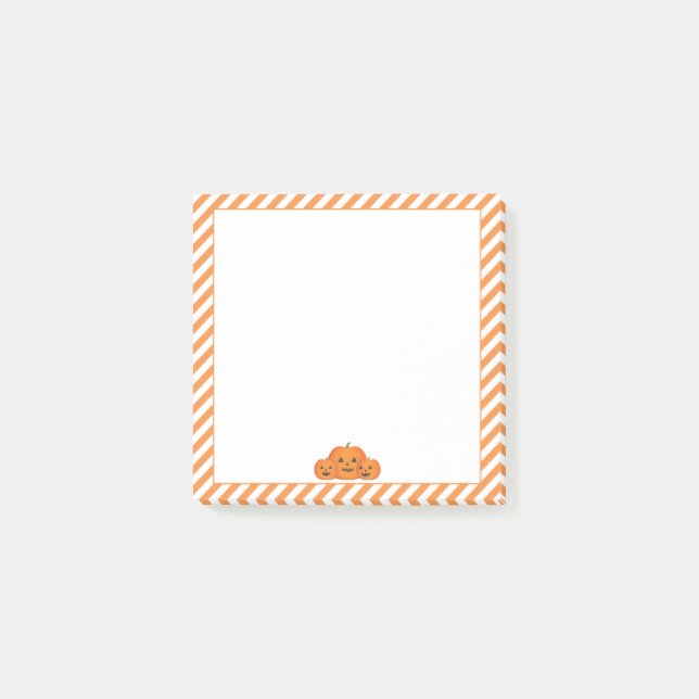 Post-it® Bandes orange, Citrouilles d'Halloween (Devant)