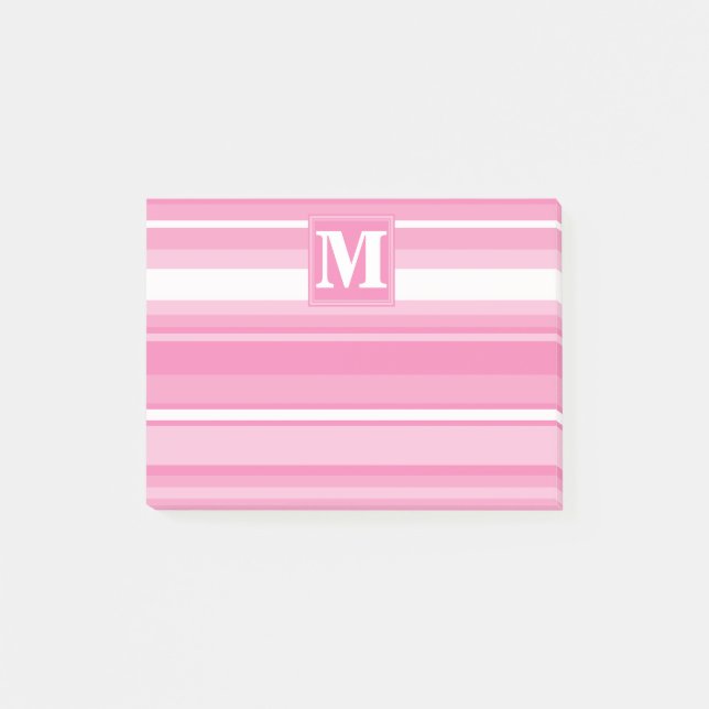 Post-it® Bandes rose monogramme (Devant)