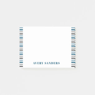 Post-it® Bandes simples modernes bleues et grises