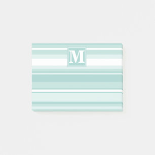 Post-it® Bandes vertes de menthe monogramme