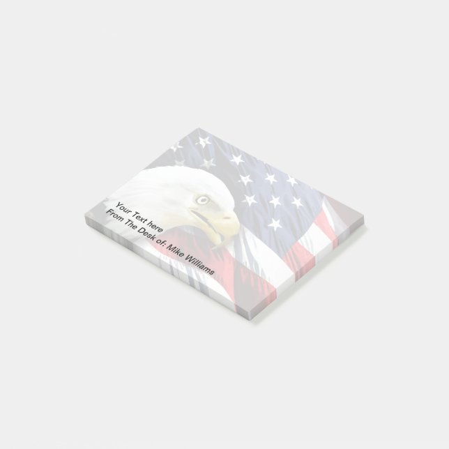 Post-it® Bannière du drapeau de l'aigle américain patriotiq (Incliné)