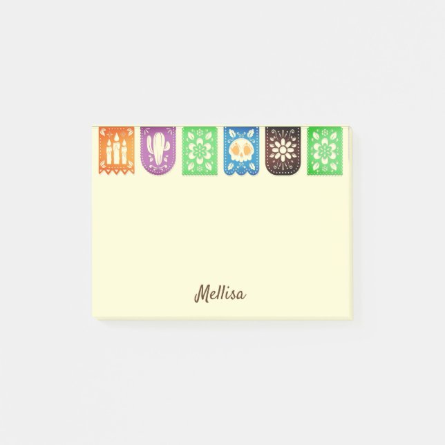 Post-it® Bannière mexicaine Picado do-it-yourself Votre nom (Devant)