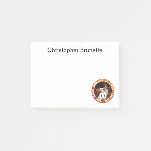 Post-it® Basket-ball Photo Notes postales personnelles (Devant)