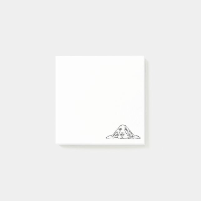Post-it® basset blanc (Devant)