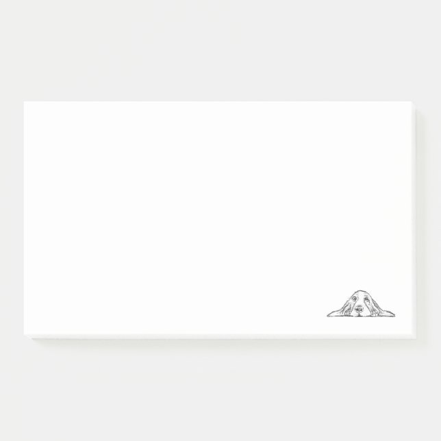 Post-it® basset blanc (Devant)