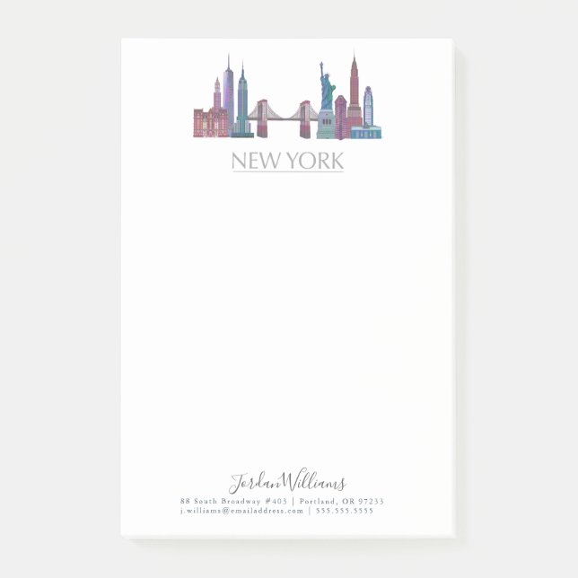 Post-it® Bâtiments couleur New York Skyline (Devant)