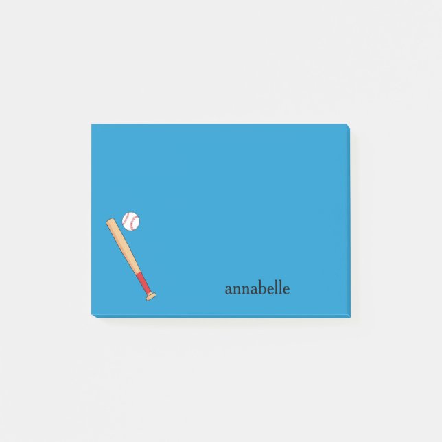 Post-it® Batte de baseball avec balle Personnaliser (Devant)