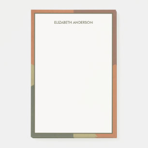 Post-it® Bauhaus Terre Cuite Vert Abstrait Personnalisé
