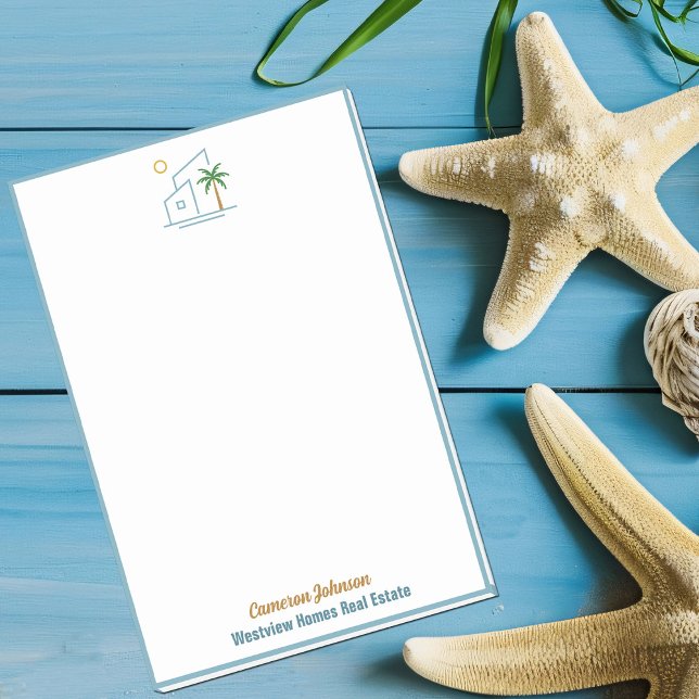 Post-it® Beach Real Estate Company Custom Coastal Realtor (Créateur téléchargé)