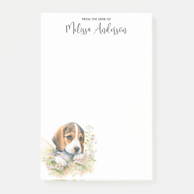 Post-it® Beagle Amoureux des chiens personnalisé mignon chi (Devant)