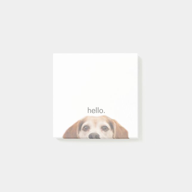 Post-it® Beagle souriant mignon avec les notes postales du  (Devant)