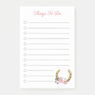 Post-it® Beau fer à cheval avec fleurs Que faire