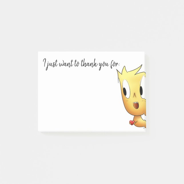 Post-it® Beau "merci" des notes de post-it (Devant)