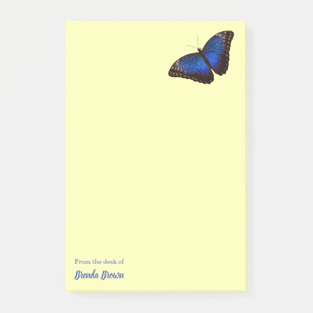 Post-it® Beau papillon bleu Morpho personnalisé (Devant)
