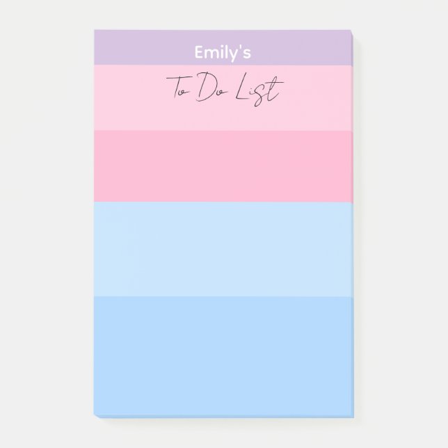 Post-it® Beau Pastel Rose & Bleu (Devant)