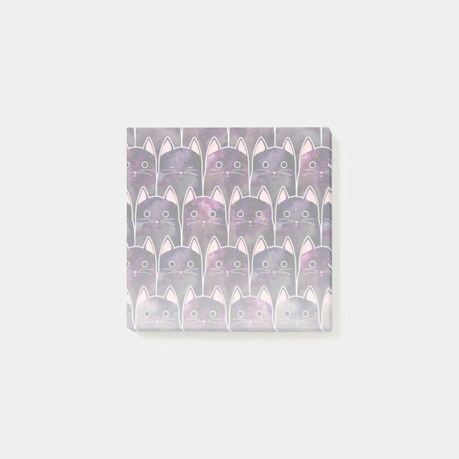 Post-it® Beaucoup de Motif de chats galaxy (Devant)