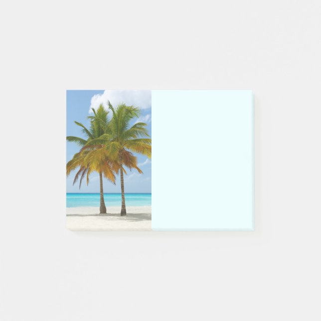Post-it® Beaux palmiers sur une plage tropicale (Devant)