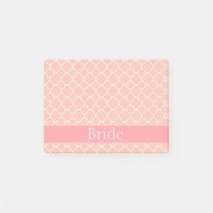Post-it® Beaux rose et blanc de jeune mariée