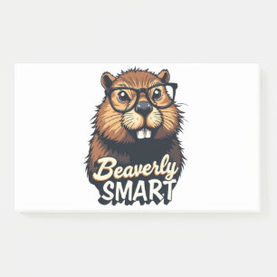 Post-it® Beaverly Smart - Drôle Castor avec lunettes Graphi