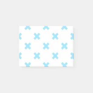 Post-it® Bébé bleu croix coutures sur blanc