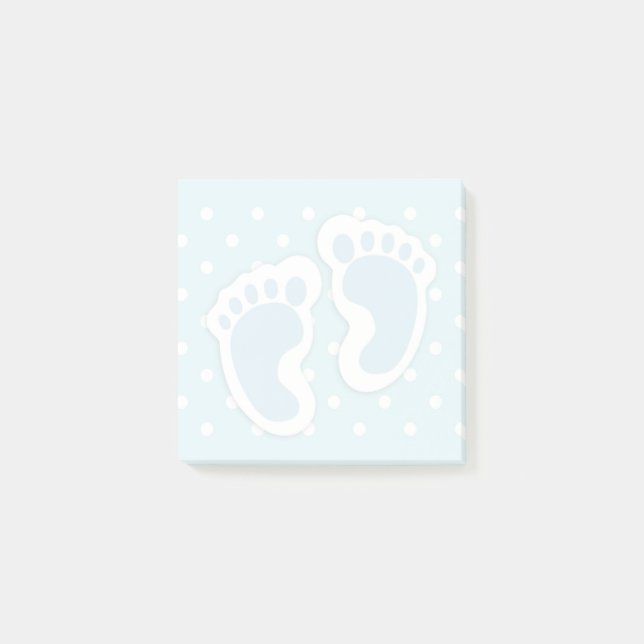 Post-it® Bébé bleu mou Pieds de garçon (Devant)
