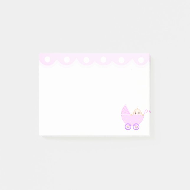 Post-it® Bébé mignon poussette Post-it Notes (Devant)