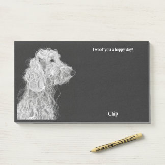 Post-it® Bedlington Terrier Art Abstrait Nom du chien