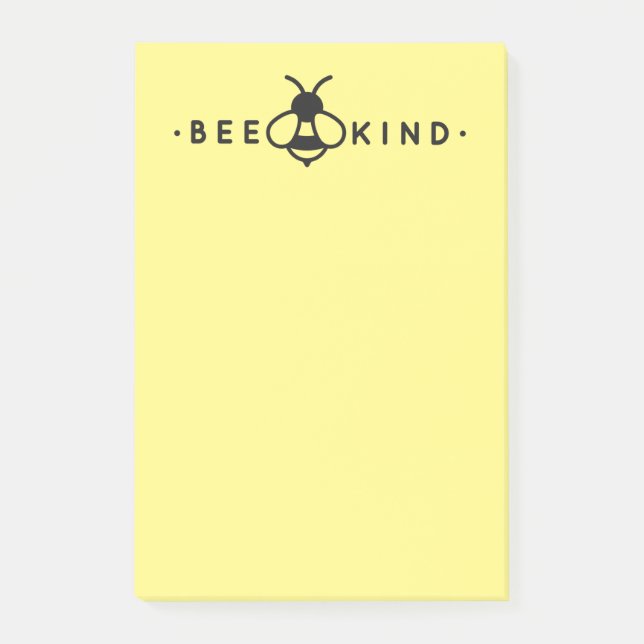 Post-it® Bee Kind Jaune et Noir Bumblebee (Devant)