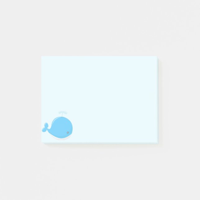 Post-it® Belle baleine kawaii dessin animé enfants (Devant)
