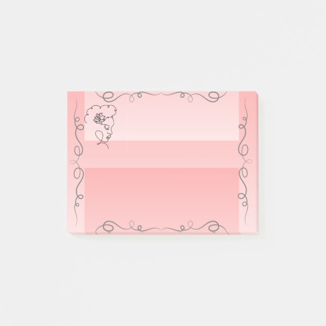 Post-it® Belle Beauté Coral Notes collantes (Devant)