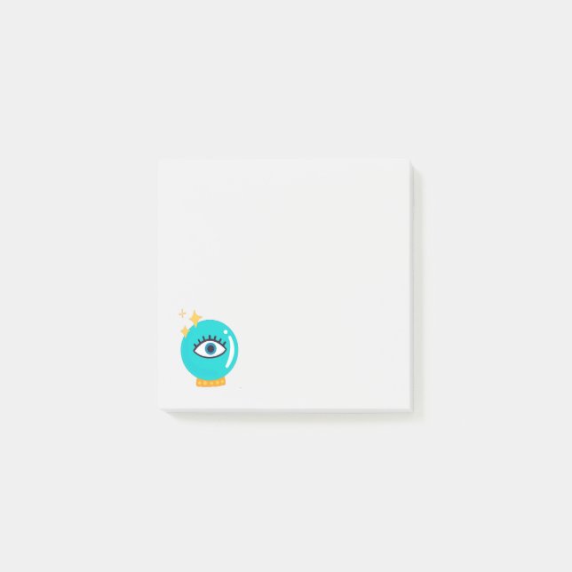 Post-it® Belle boule de cristal de troisième oeil bizarre (Devant)