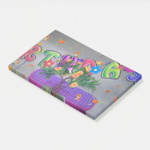 Post-it® Belle couleur Art d'anniversaire Imprimer