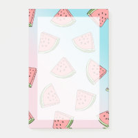 Belle pastèque d'été motif pastel rose & bleu