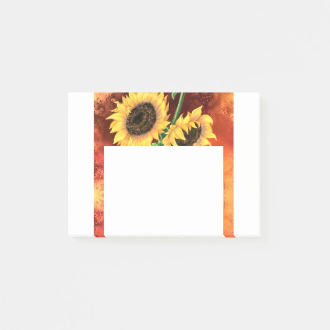 Post-it® Belle Trois Tournesols - Peinture Art Migné - (Devant)