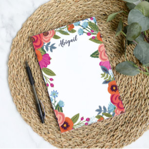 Post-it® Belles fleurs Boho - Nom personnalisé