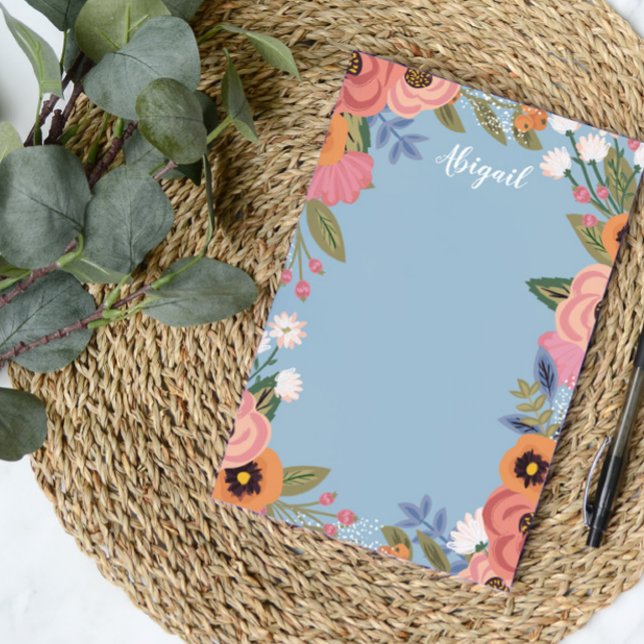 Post-it® Belles fleurs Pastel Boho - Nom personnalisé (Créateur téléchargé)
