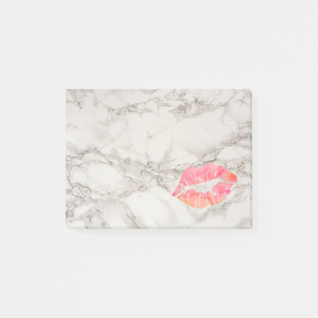 Post-it® Belles lèvres personnalisées sur le marbre (Devant)
